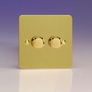 Двоен Девиаторен Бутонен Вкл/Изкл Ротационен LED Димер 2 x 15-180W (max 20 LED-a)