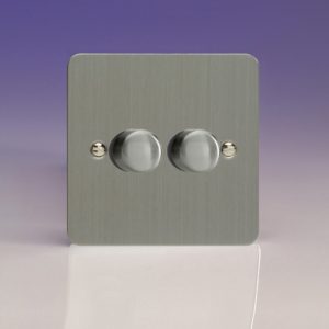 Двоен Девиаторен Бутонен Вкл/Изкл Ротационен LED Димер 2 x 0-120W (1-10 LED-a)