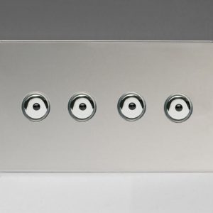Четворен с Дистанционно Управление/Докосване (Remote/Touch) Главен (Master) LED Димер 4 x 0-100W (1-10 LED-a) (Двоен Панел)