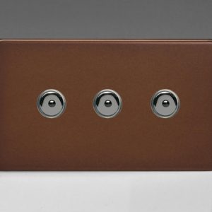 Троен с Дистанционно Управление/Докосване (Remote/Touch) Главен (Master) LED Димер 3 x 0-100W (1-10 LED-a) (Двоен Панел)