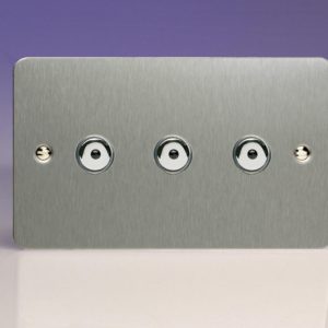 Троен с Дистанционно Управление/Докосване (Remote/Touch) Главен (Master) LED Димер 3 x 0-100W (1-10 LED-a) (Двоен Панел)