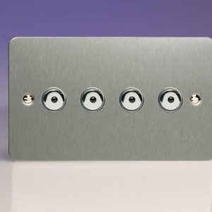 Четворен с Дистанционно Управление/Докосване (Remote/Touch) Главен (Master) LED Димер 4 x 0-100W (1-10 LED-a) (Двоен Панел)