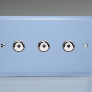 Троен с Дистанционно Управление/Докосване (Remote/Touch) Главен (Master) LED Димер 3 x 0-100W (1-10 LED-a) (Двоен Панел)