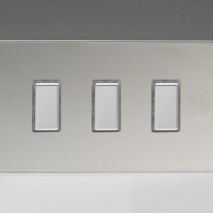 Троен Тактилен Touch Control Димер Второстепенен (Slave) за употреба с Multi-Point Главен (Master) Двоен Панел