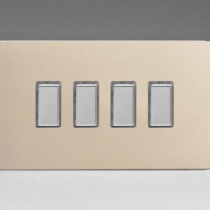 Четворен Тактилен Touch Control Димер Второстепенен (Slave) за употреба с Multi-Point Главен (Master) Двоен Панел