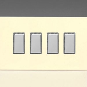 Четворен Тактилен Touch Control Димер Второстепенен (Slave) за употреба с Multi-Point Главен (Master) Двоен Панел